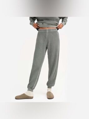 MATE THE LABEL GUARANTEED AUTHENTIC ORGANIC WAFFLE RELAXED JOGGERS FOREST S